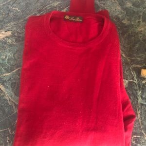 Lora Piana Red Wool Sweater, sz.L, excellent